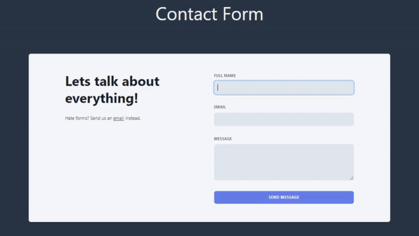 Create a Contact Form with Tailwind CSS.gif